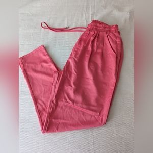 Glamm women's yours curve linen blend pull on wide leg trousers .